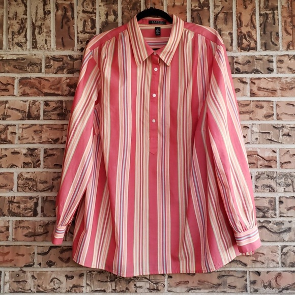 Lauren Ralph Lauren Buttom Down Shirt 3X - Picture 1 of 8